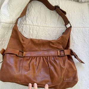 Brown Leather Shoulder Bag